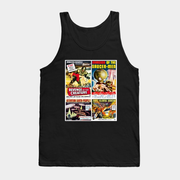 50s Sci-Fi Movie Poster Collection #5 Tank Top by headrubble